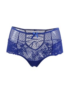 Tanga sexy bleu à laçage 2