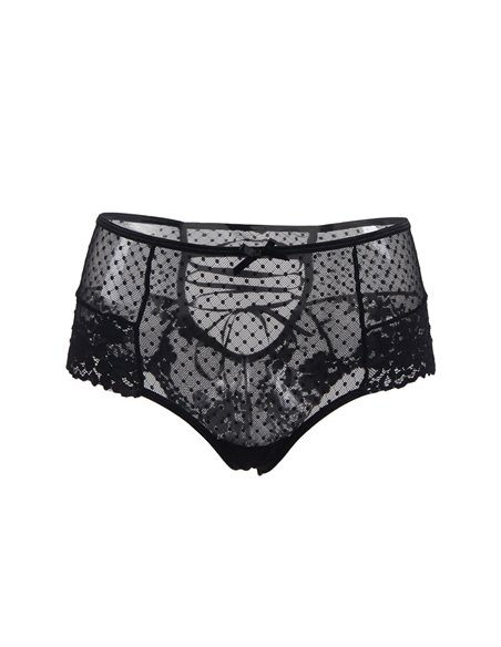 Tanga sexy noir à laçage