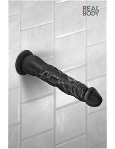 Gode réaliste 21 cm noir  - Real Justin 2