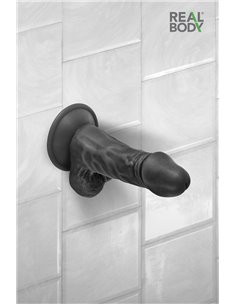 Gode réaliste noir 13 cm - Real Mike 2