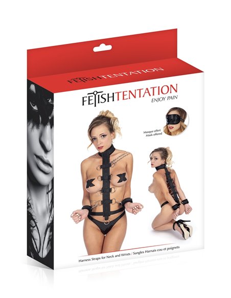 Harnais cou et poignets - Fetish Tentation