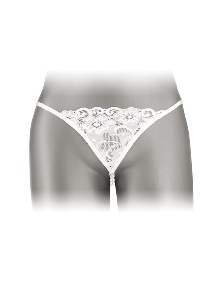 String avec perles Venusina - blanc