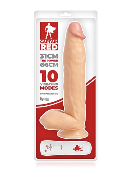 Vibro XXL The Power 31 x 6 cm - Captain Red