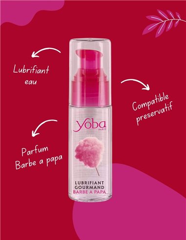 Lubrifiant parfumé barbe à papa 50ml - Yoba
