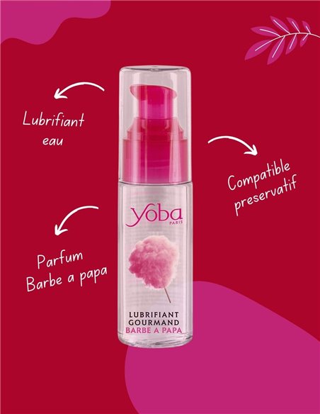 Lubrifiant parfumé barbe à papa 50ml - Yoba