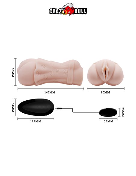 Masturbateur vagin vibrant réaliste - Crazy Bull