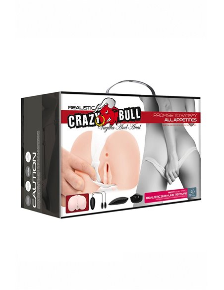 Masturbateur fessier réaliste vibrant - Crazy Bull