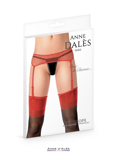 Porte-jarretelles rouge Penelope - Anne d'Alès