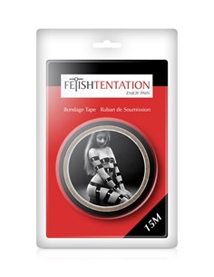 Ruban de soumission noir 15m - Fétish Tentation 2