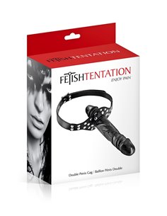 Bâillon double gode black - Fetish Tentation 2