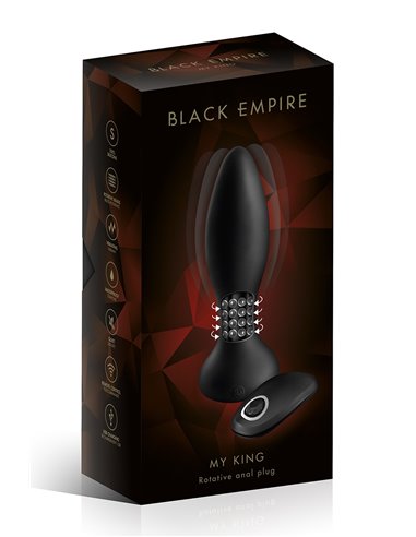Plug anal à billes rotatives télécommandé - Black Empire