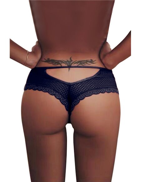 Tanga bleu dentelle - Paris Hollywood