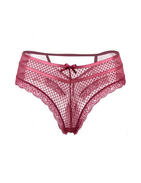 Tanga bordeaux dentelle - Paris Hollywood