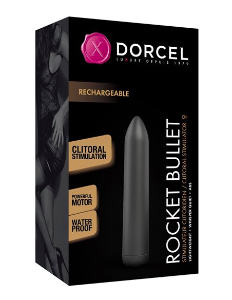 Mini vibro Rocket Bullet noir - Dorcel