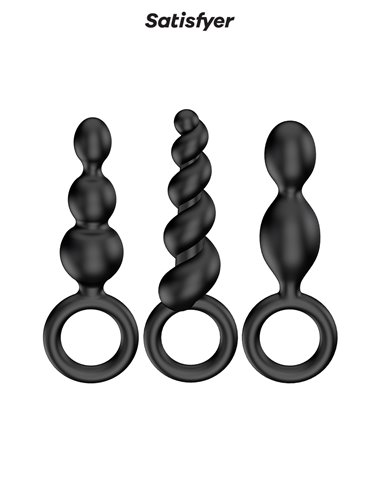Set de 3 plugs noirs Booty Call - Satisfyer
