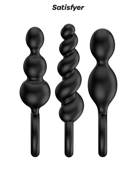 Set de 3 plugs noirs Booty Call - Satisfyer
