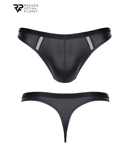 String wetlook noir - Regnes