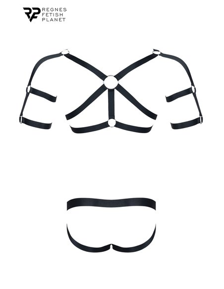 Ensemble harnais et jockstrap ouvert - Regnes