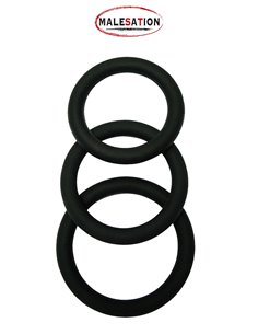Set 3 CockRings silicone - Malesation