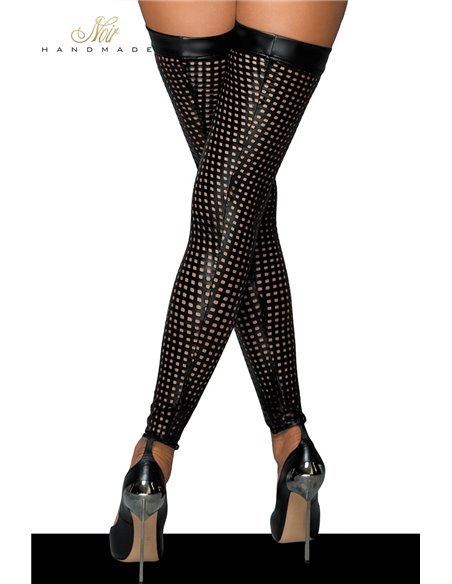 Bas wetlook ajourés F236