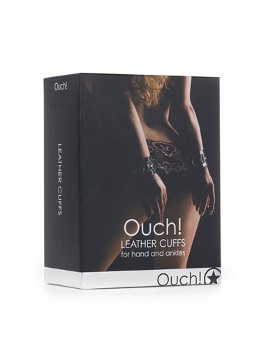 Menottes Premium en cuir noir - Ouch