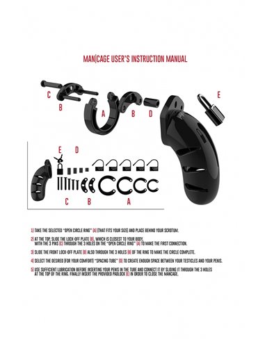 Cage de chasteté 9cm ManCage 02 noir