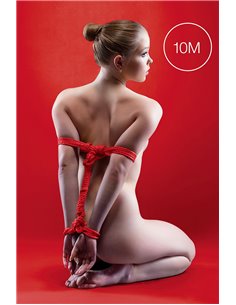 Corde de bondage Japonais 10m rouge - Ouch 2