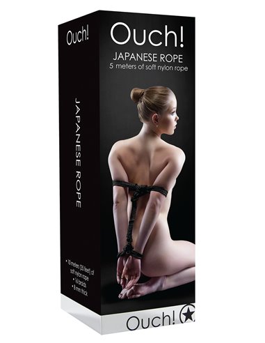 Corde de bondage Japonais 5m noire - Ouch