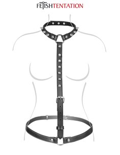 Harnais buste à pointes - Fetish Tentation