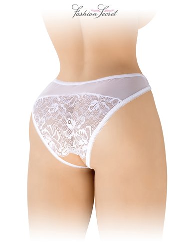 Tanga blanc ouvert Ava - Fashion Secret