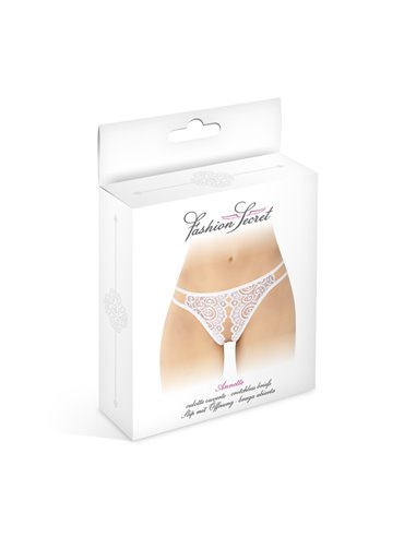 Culotte blanche ouverte Annette - Fashion Secret