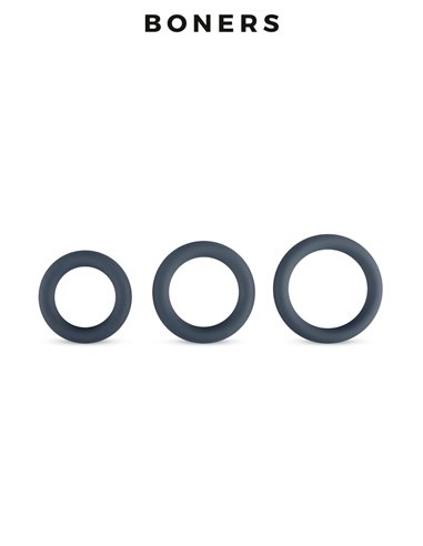 Kit de 3 anneaux de pénis - Boners