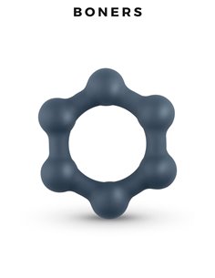 Cockring Hexagonal avec billes en acier - Boners
