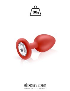 Plug bijou silicone rouge S - Hidden Eden