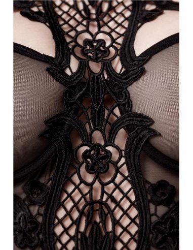 Guépière tulle avec décolleté dentelle - Grey Velvet