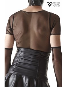 T-shirt en résille noire - Regnes 2