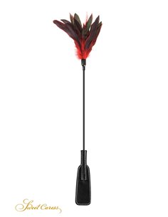 Tapette à plumes rouges et noires - Sweet caress