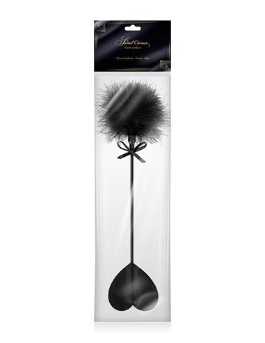 Tapette coeur avec pompon noir - Sweet Caress