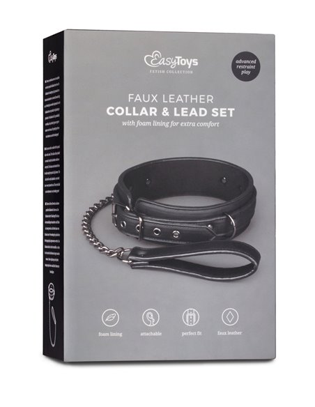 Collier fétichiste et laisse - Easytoys Fetish Collection