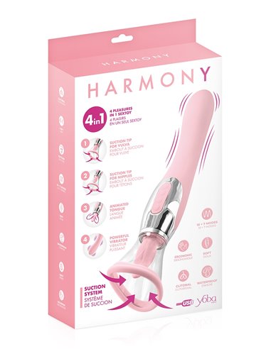 Stimulateur 4 en 1 Harmony rose - Yoba