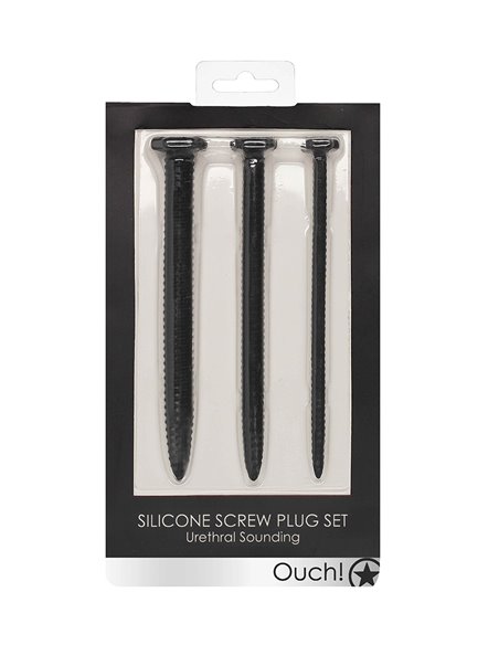 Set de 3 plugs urétraux Grandes Vis - Ouch!