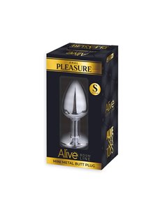 Plug métal bijou transparent S - Alive 2