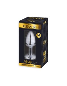 Plug métal bijou rouge M - Alive 2